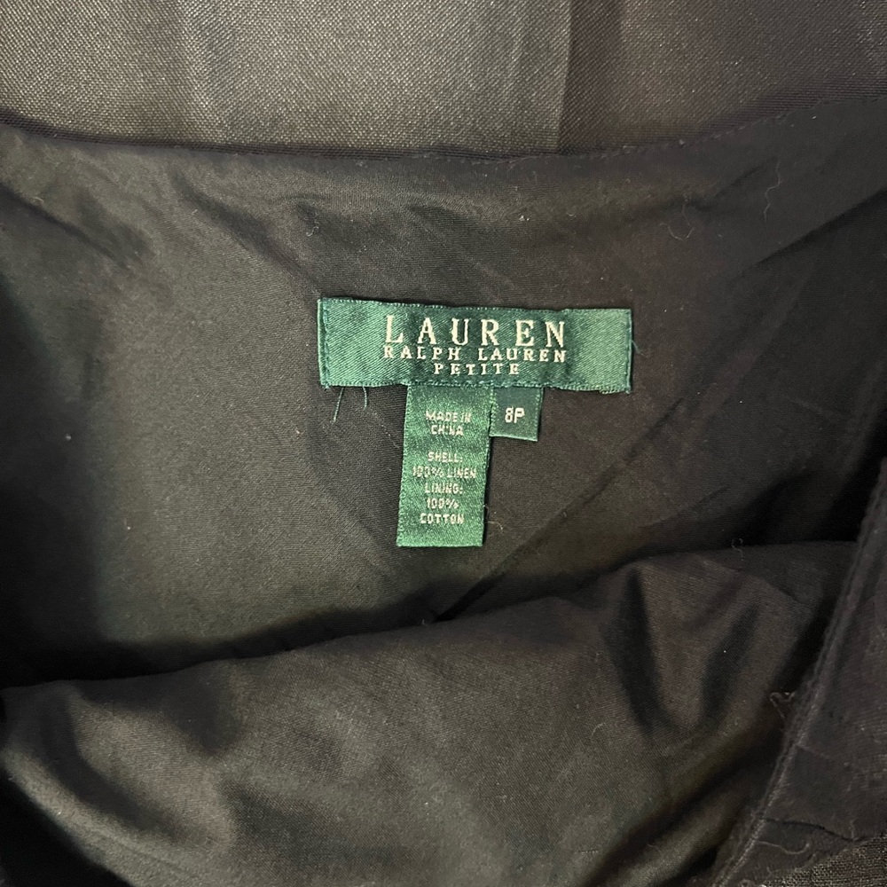 Ralph Lauren Black Linen Skirt - Picture 5 of 7
